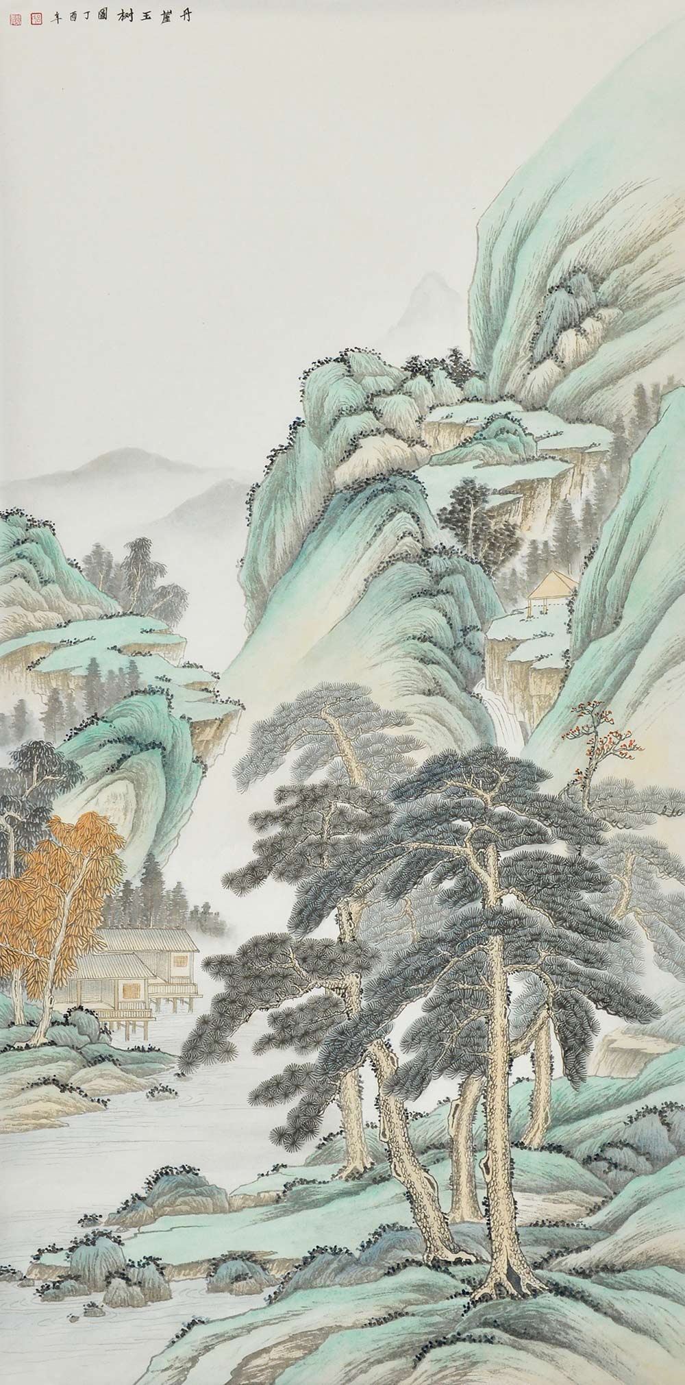 吕翠霞山水画作品赏析 | 恍若仙境桃源,充满诗情画意【博宝·资讯】