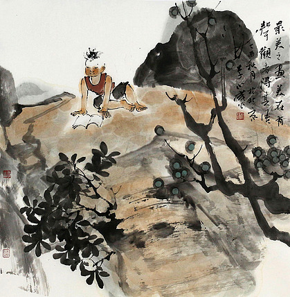 中国美协会员 李小成 国画人物