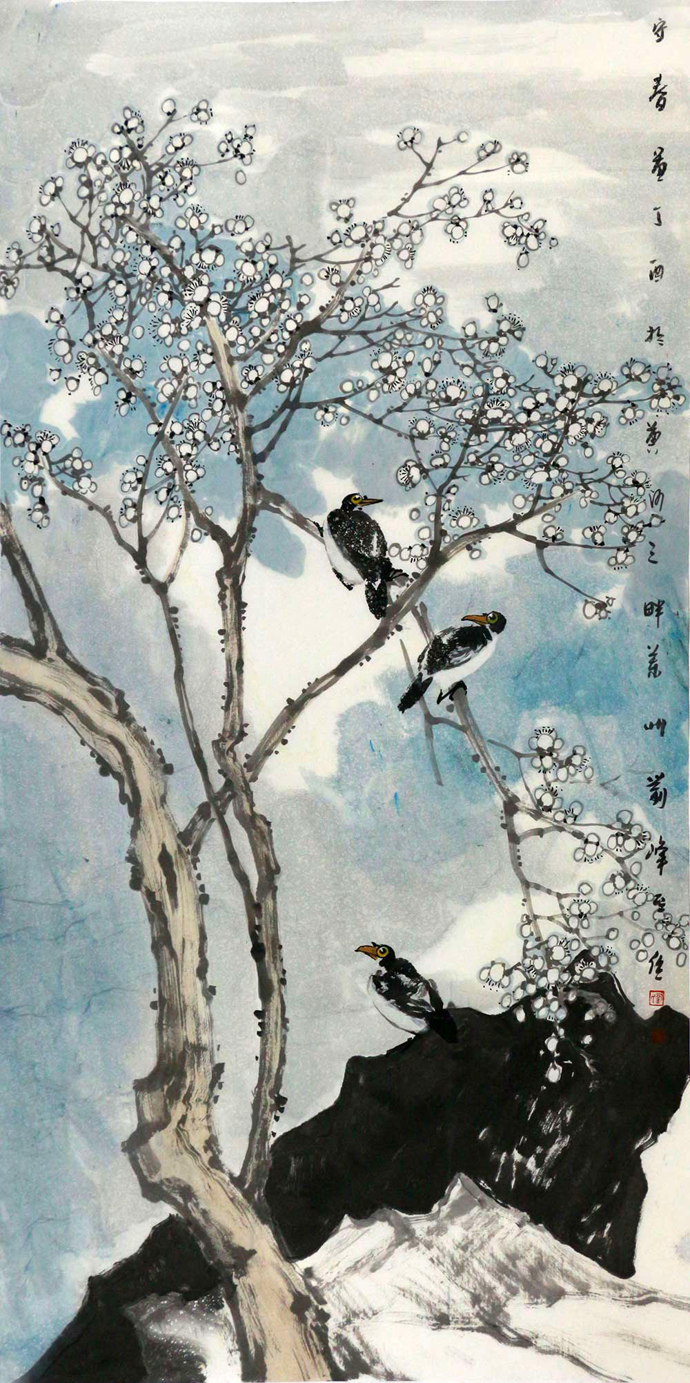 作品欣赏:艺品万家签约艺术家刘峰至国画花鸟作品《吉祥秋瑞》,是经典