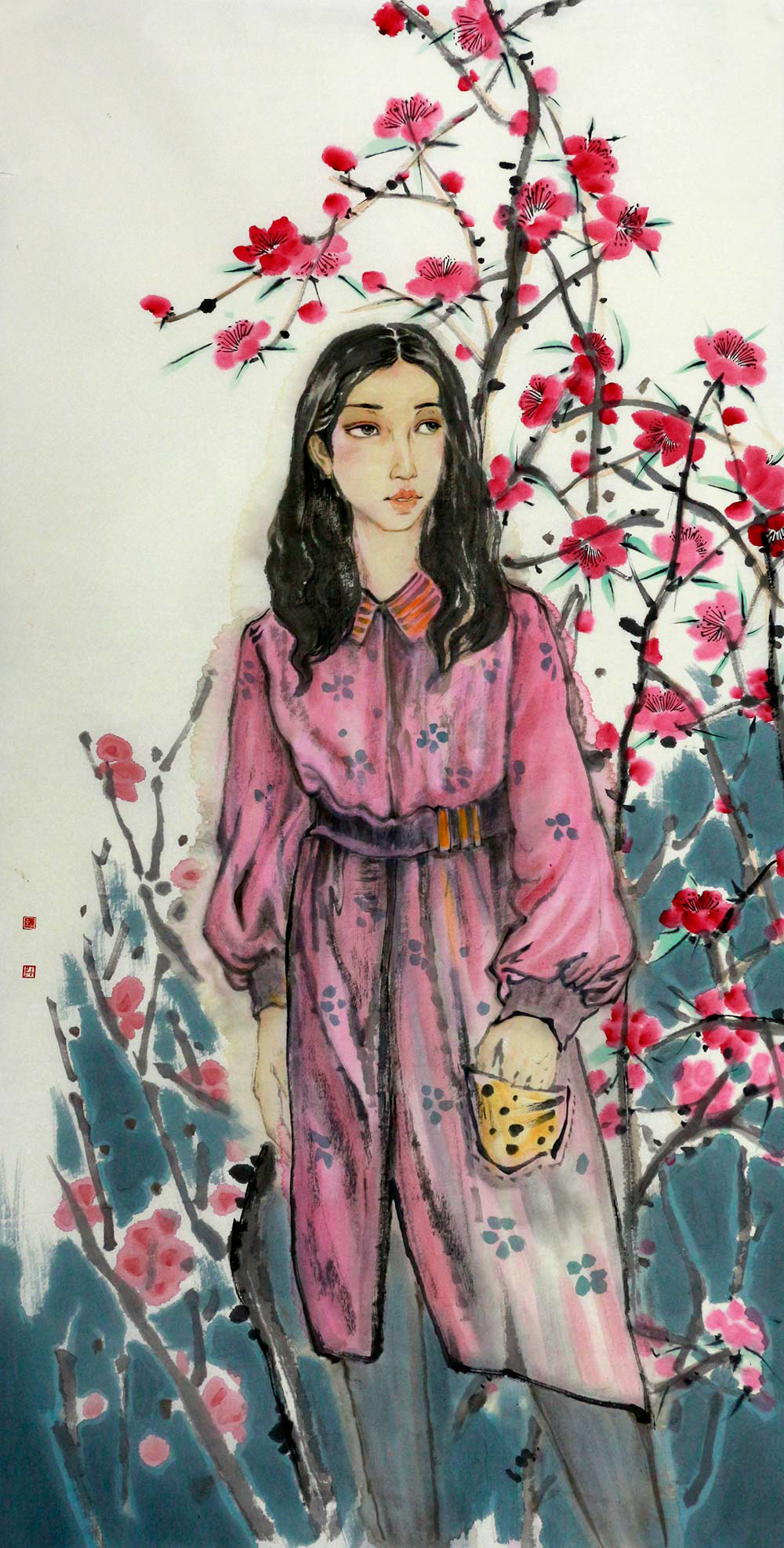 刘帅人物画作品赏析:唯美的超现实拼贴-刘帅 国画 人物 艺术 曳品