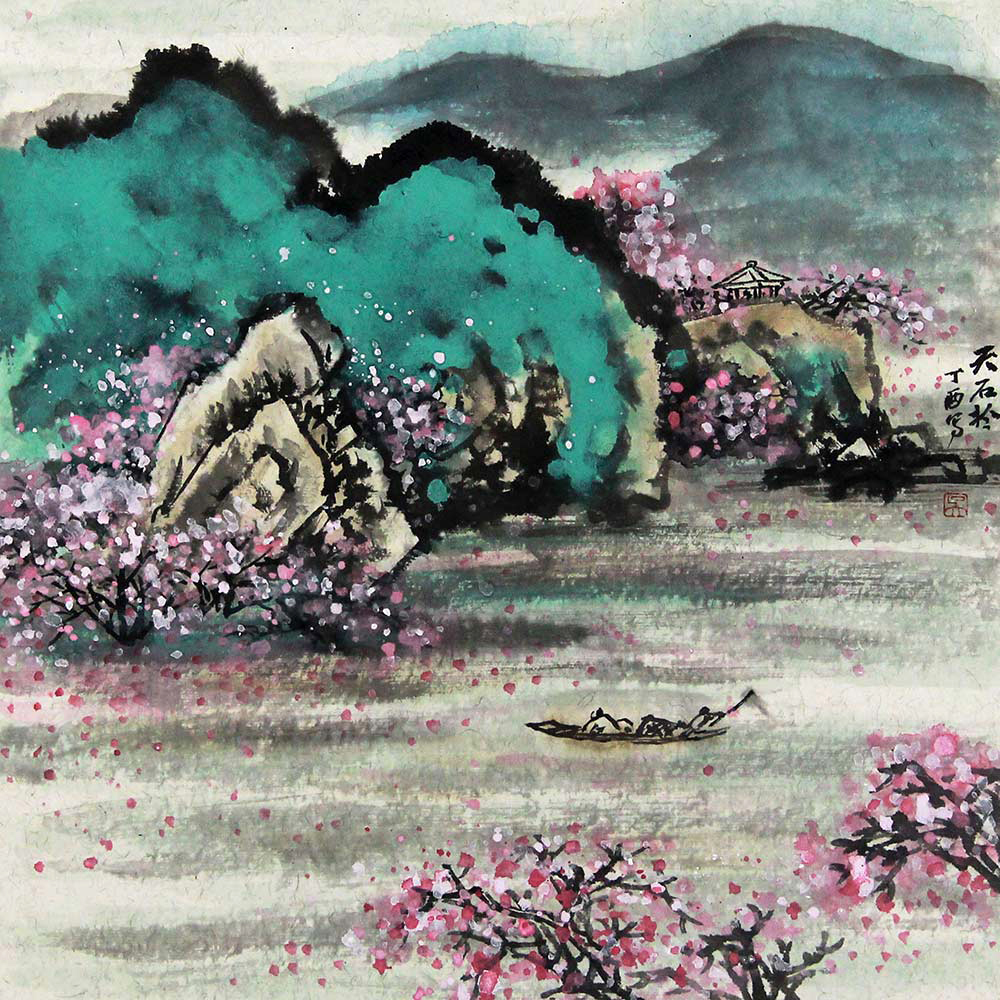 博宝资讯吴金龙国画山水作品赏析风光旖旎景色盈幅