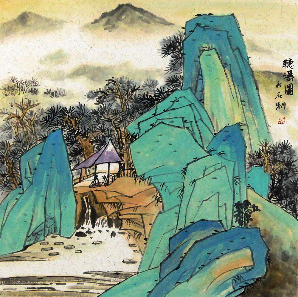 博宝资讯吴金龙国画山水作品赏析风光旖旎景色盈幅