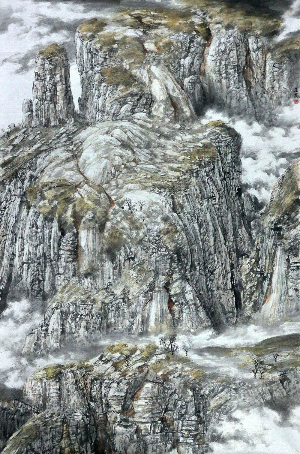 王居龙山水画作品赏析 | 超大的空间跨度,超强的视觉震撼【博宝·资讯