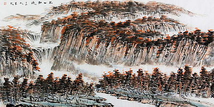 当代著名画家 孟繁星 山水 国画