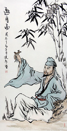 当代著名画家 姜建新 人物 国画