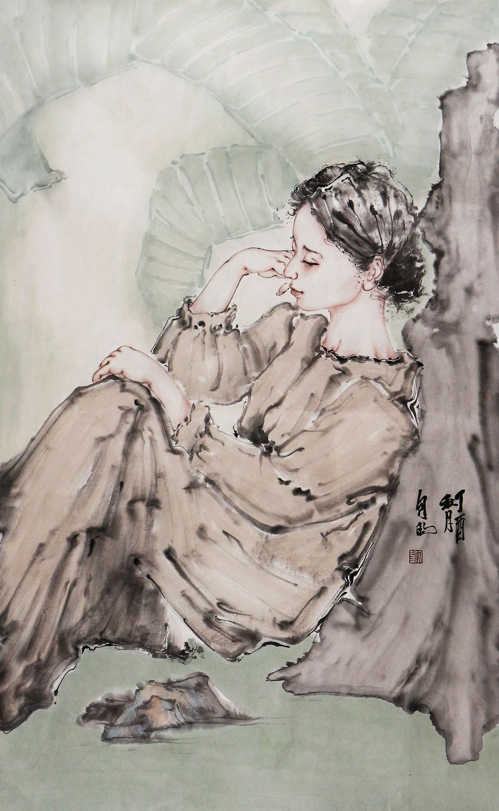 刘向明人物画作品赏析 | 个性时尚 楚楚动人【博宝•资讯】-刘向明 