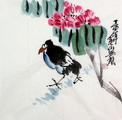 北方工业大学书画协会客座教授，威海市美协会员 姜志勇 花鸟