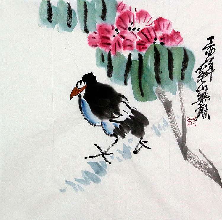 北方工业大学书画协会客座教授，威海市美协会员 姜志勇 花鸟