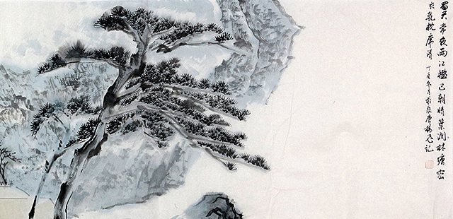 杭州国画院创作员 杨飞 山水 国画 杨飞,现为李可染画院青年画院画家