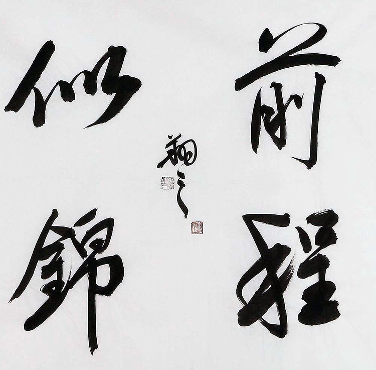 成人礼 广西书协会员 苏达鹏 前程似锦 书法