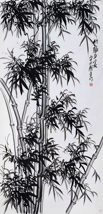 “竹报平安”随机竹子 国画