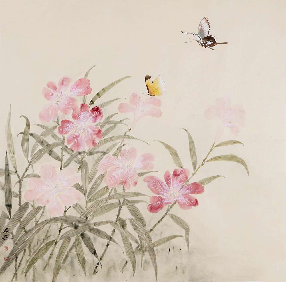 官春英花鸟画作品赏析 | 构图细腻 独具匠心【博宝