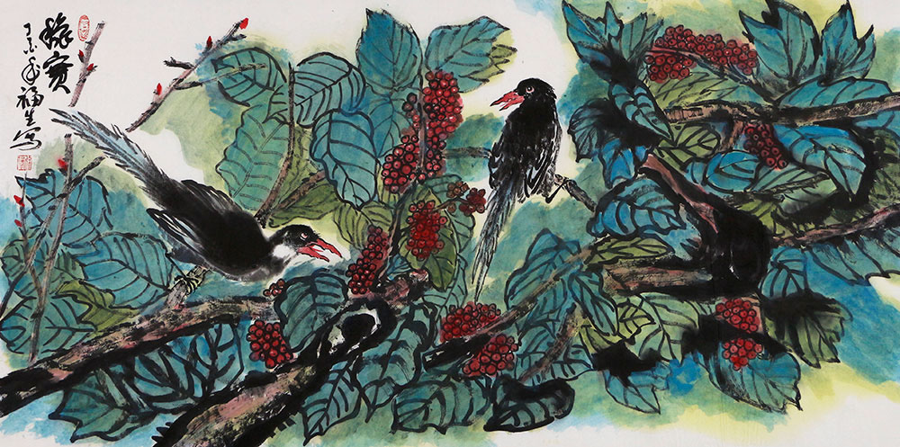 博宝·资讯 | 徐福生国画花鸟画赏析:荷塘清韵,墨彩神韵