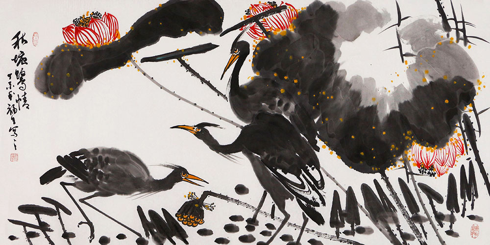 博宝·资讯 | 徐福生国画花鸟作品赏析:纵笔挥洒写荷塘春秋