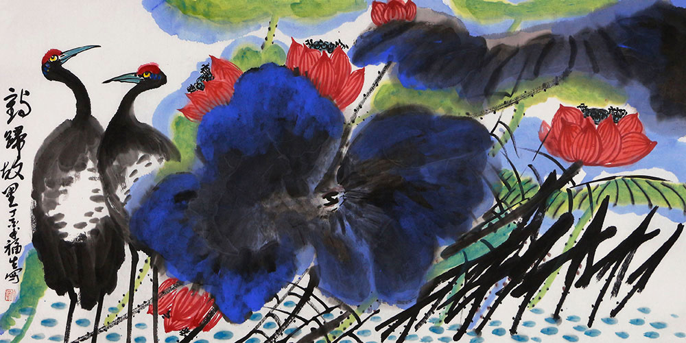 博宝·资讯 | 徐福生国画花鸟作品赏析:纵笔挥洒写荷塘春秋