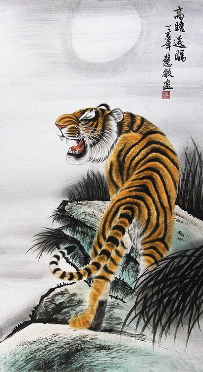 当代著名画家 董慧敏 花鸟 国画