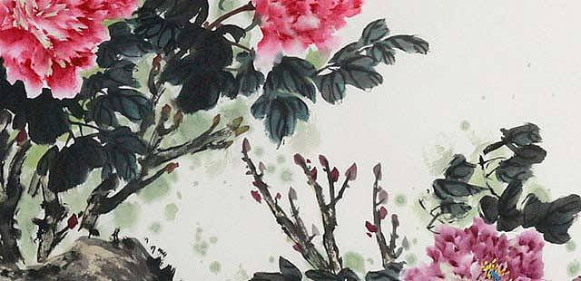 当代著名画家 王斌 花鸟 国画