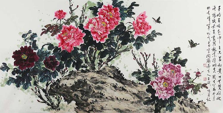 当代著名画家 王斌 花鸟 国画