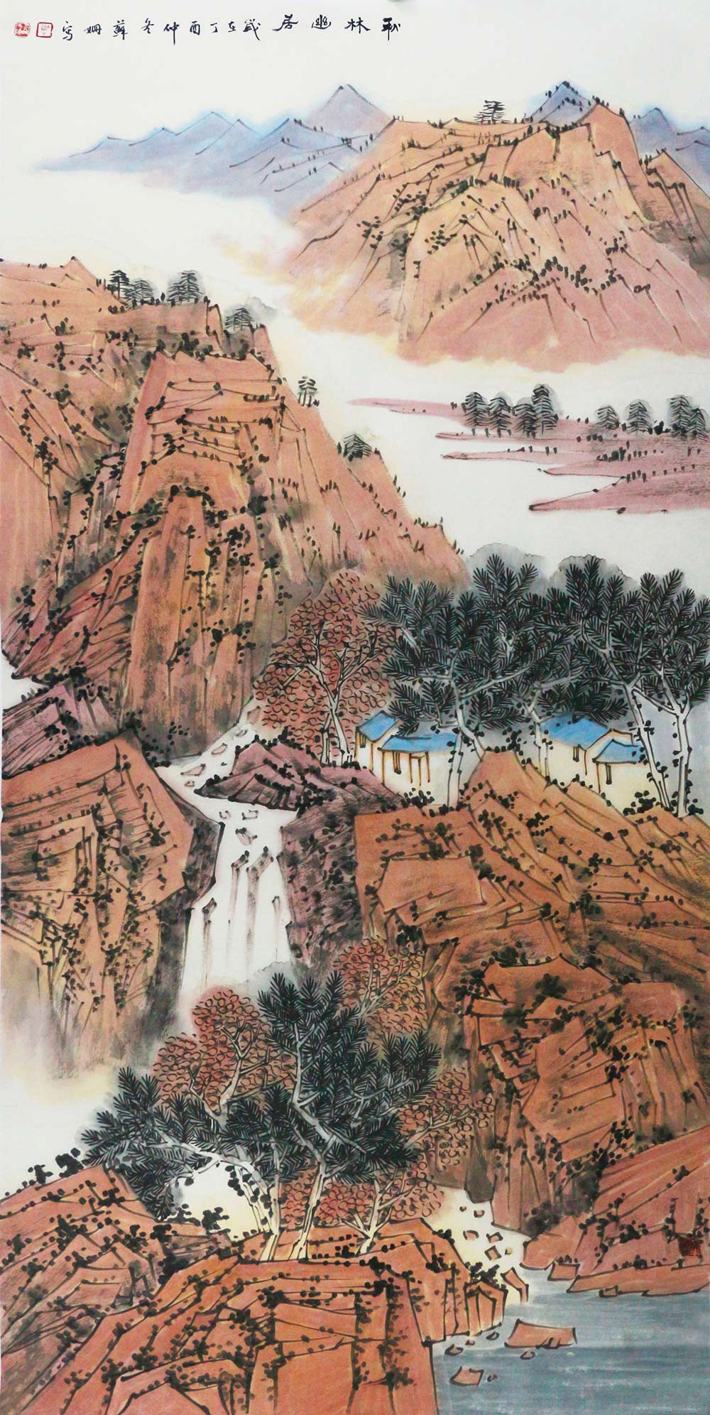 苏三秋山水画图片