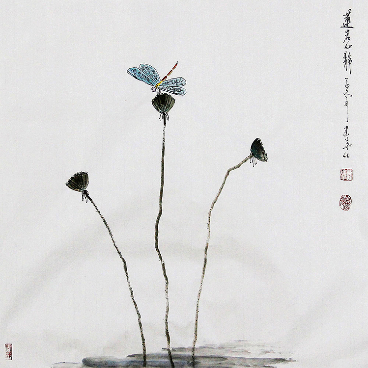 当代著名画家 李建华 禅意花鸟