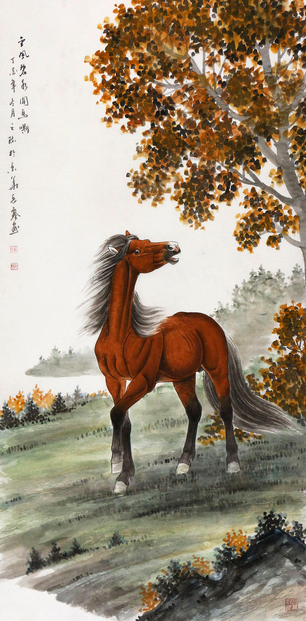 刘长鑫国画马作品赏析 