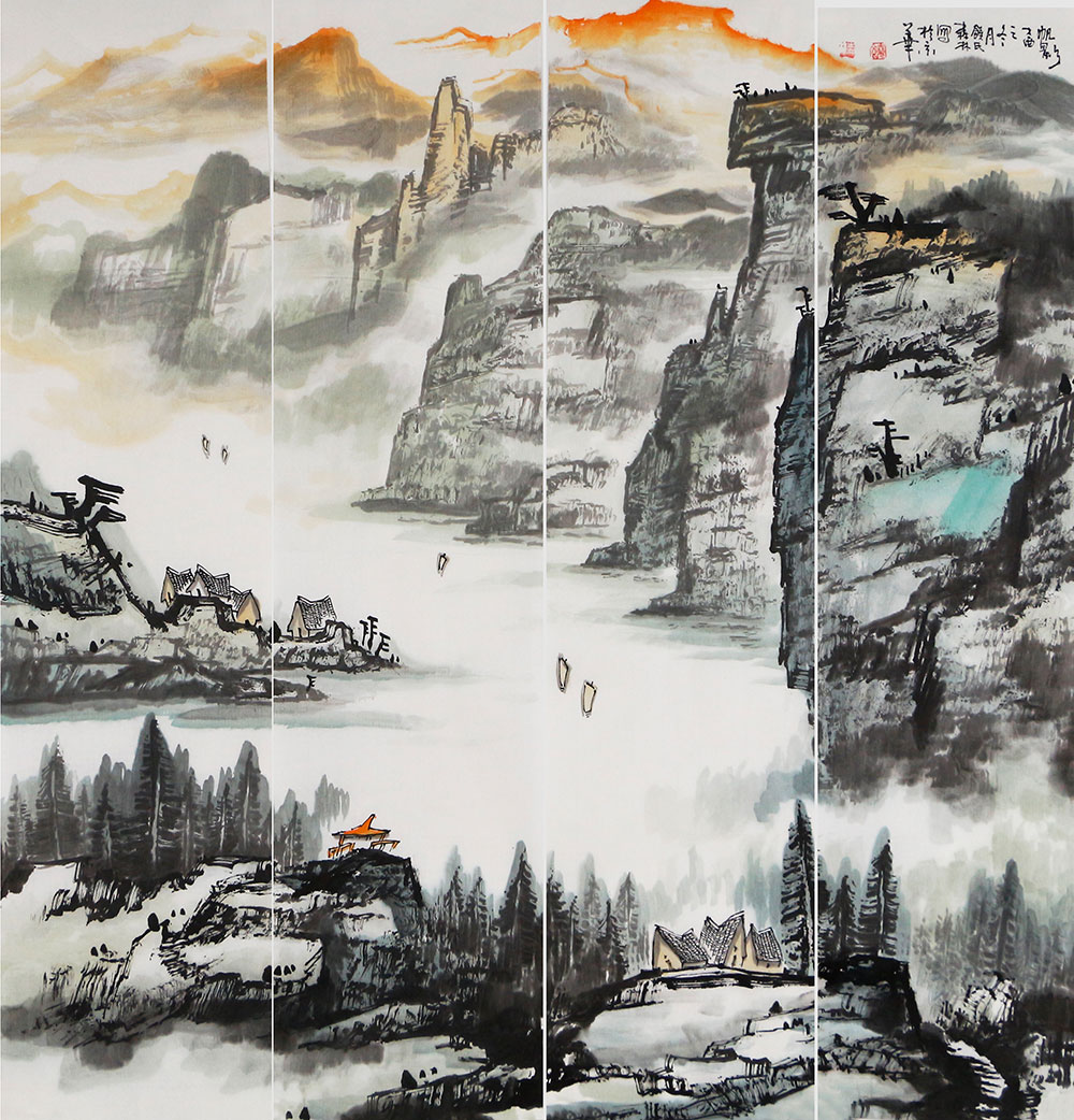 >资讯列表 > 饶森林个人官网 画家饶森林的另一幅山水画作品与上一幅