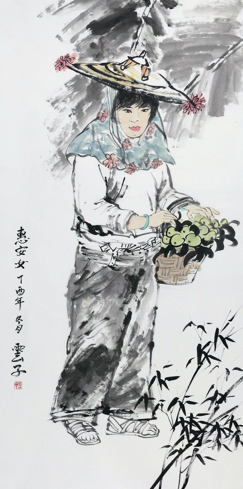 凌云子,毕业于西安美术学院,从小习书作画,深受家叔著名关中人物画家
