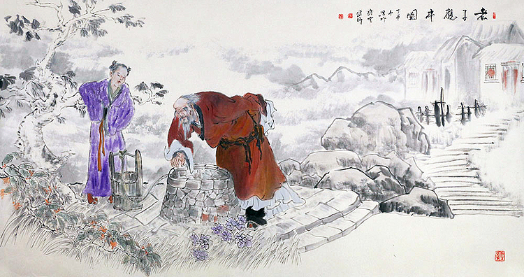 六尺整张-全国公安文联美术家协会会员 张国昕 人物 国画