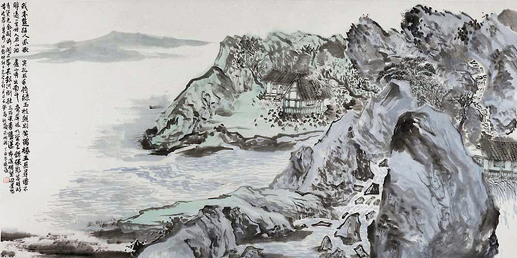 当代著名画家 杨飞 山水 国画