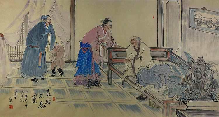 全国公安文联美术家协会会员 张国昕《乳姑不怠》