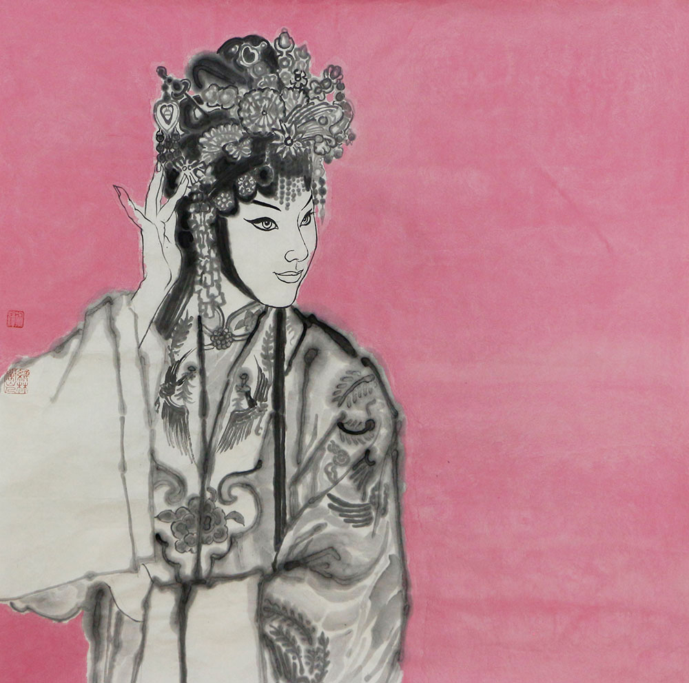 徐辉个人官网 随着中国越来越多的国粹文化走出国门,京剧脸谱题材国画