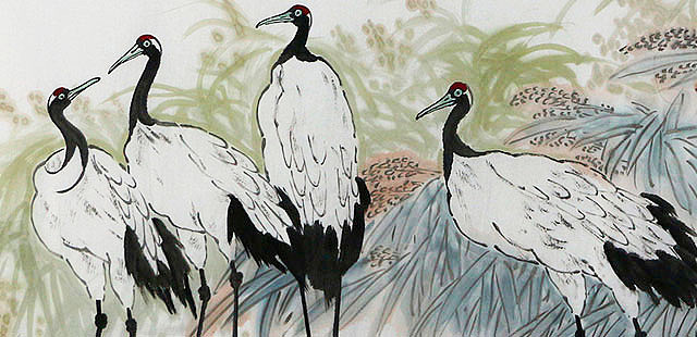 国家一级美术师 尹晓军 《鹤香春早》