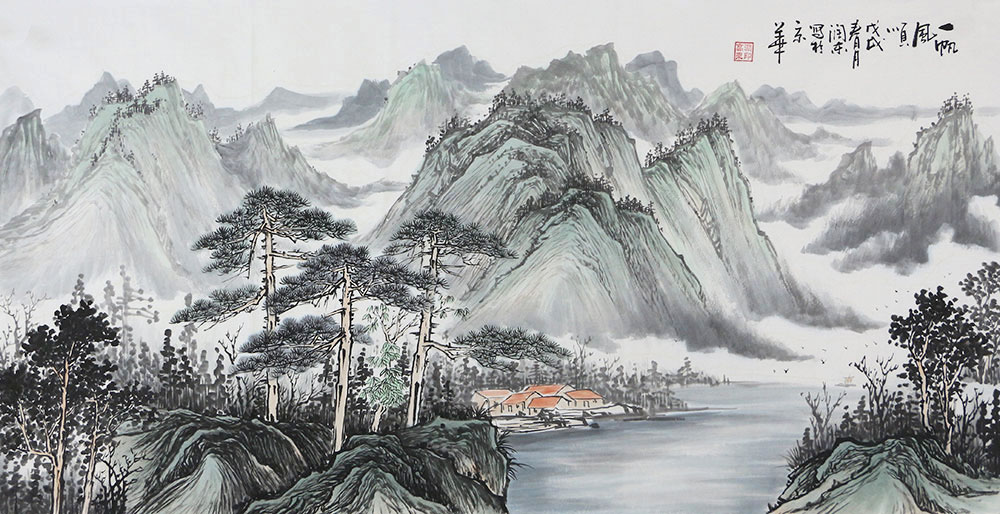 博宝·资讯 | 高润东国画山水作品赏析:层次清晰,绿意养眼