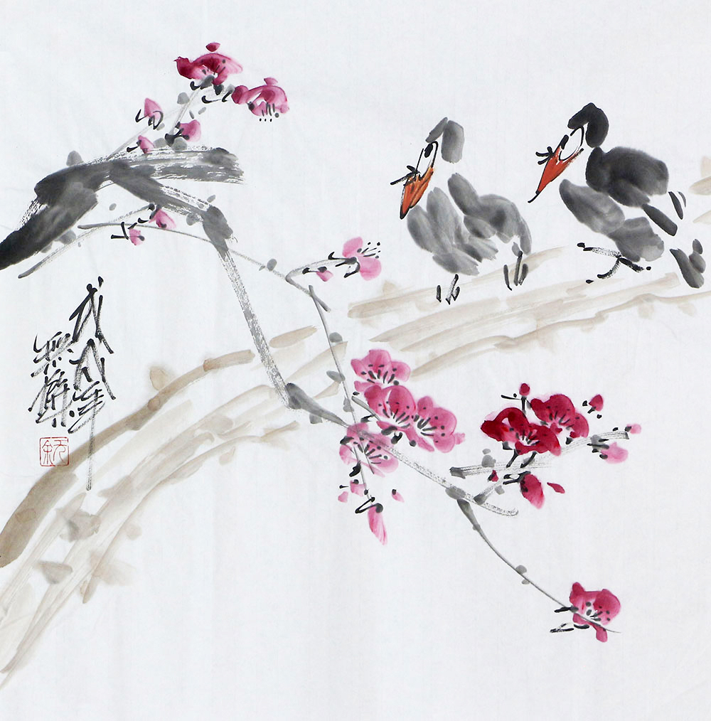 博宝·资讯 | 姜志勇国画花鸟作品赏析:春风满院,春景怡人