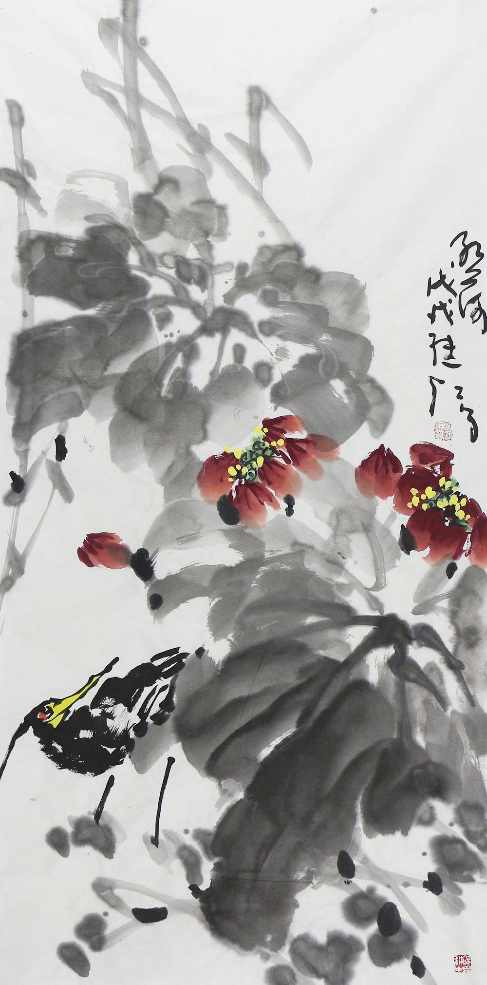 刘继红花鸟画作品赏析 | 传统水墨意境,画面清新自然,花鸟尽展婀娜