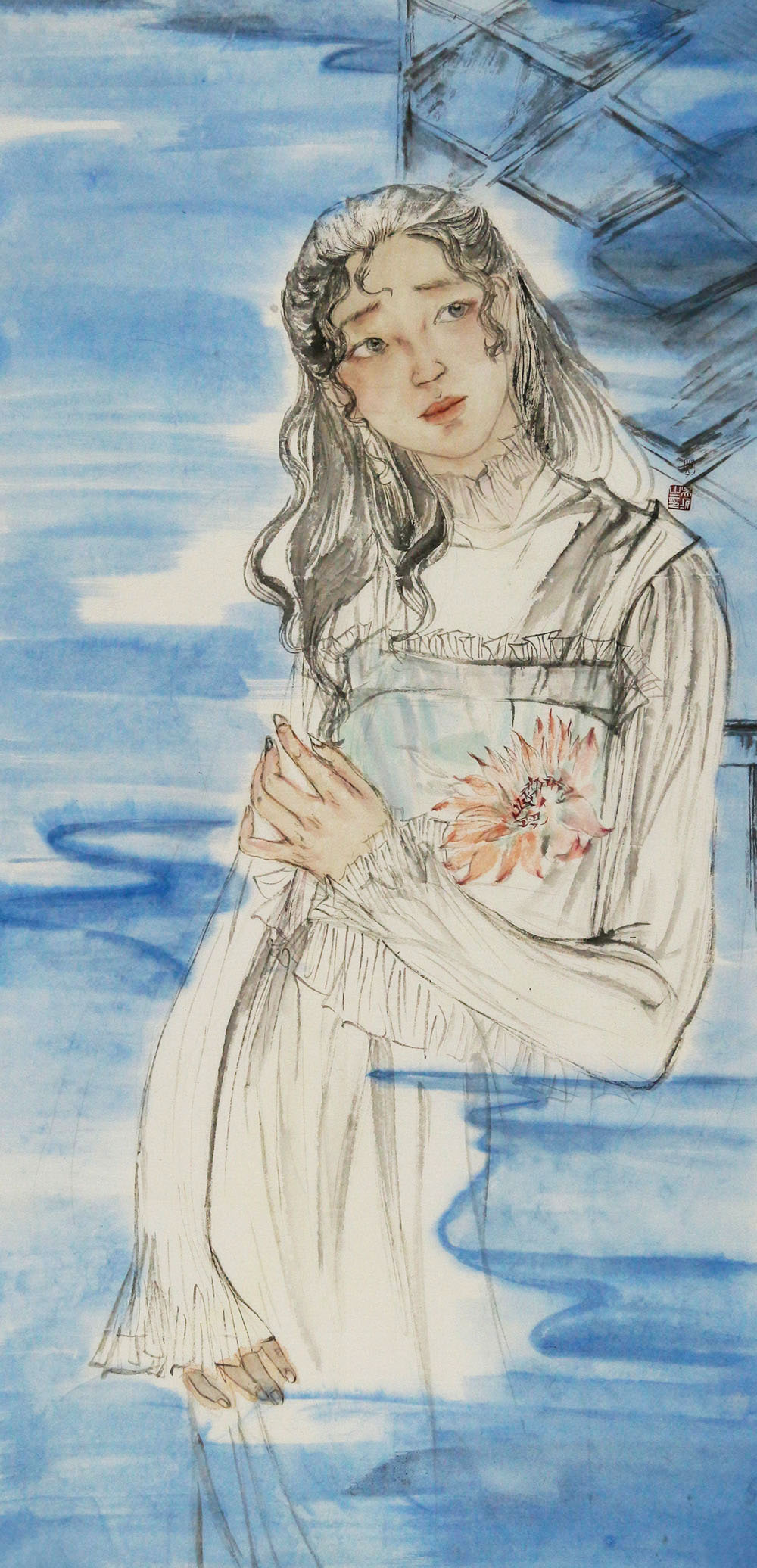 博宝·资讯 | 吴垠国画人物作品赏析:诉说浪漫的少女情怀