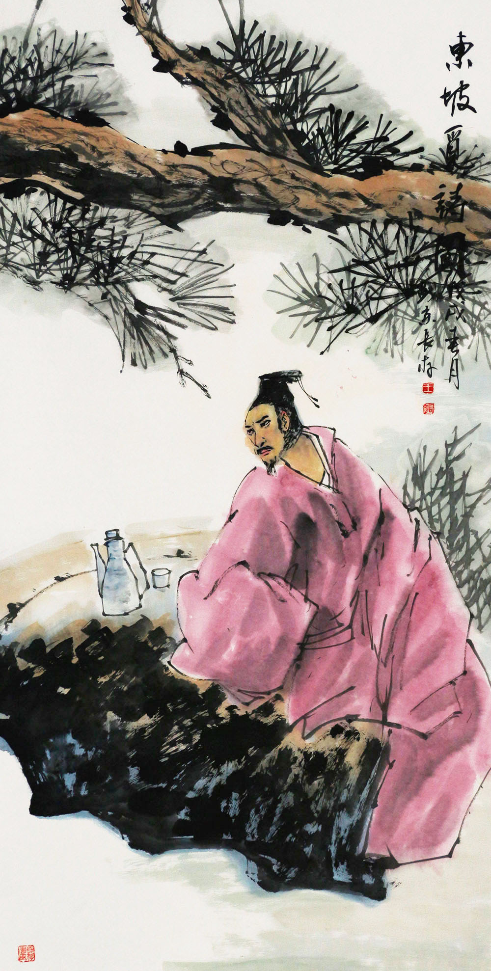 博宝资讯王长纯国画人物作品赏析现古人豪放性情展狗年盎然春意