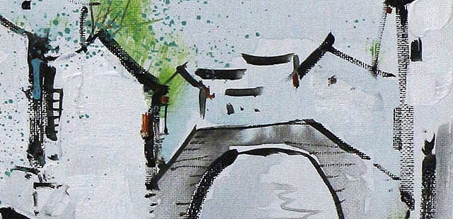 江西街景   李少建   意境油画 纯手绘布面油画创作