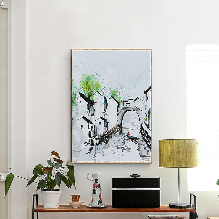 江西街景   李少建   意境油画 纯手绘布面油画创作