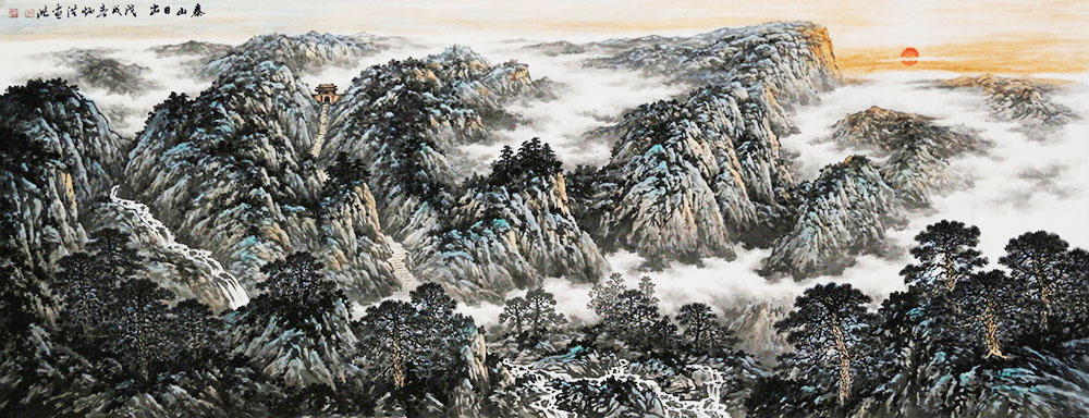 博宝·资讯 | 吴炳洪国画山水作品赏析:构图大气,画面优美,引人入胜
