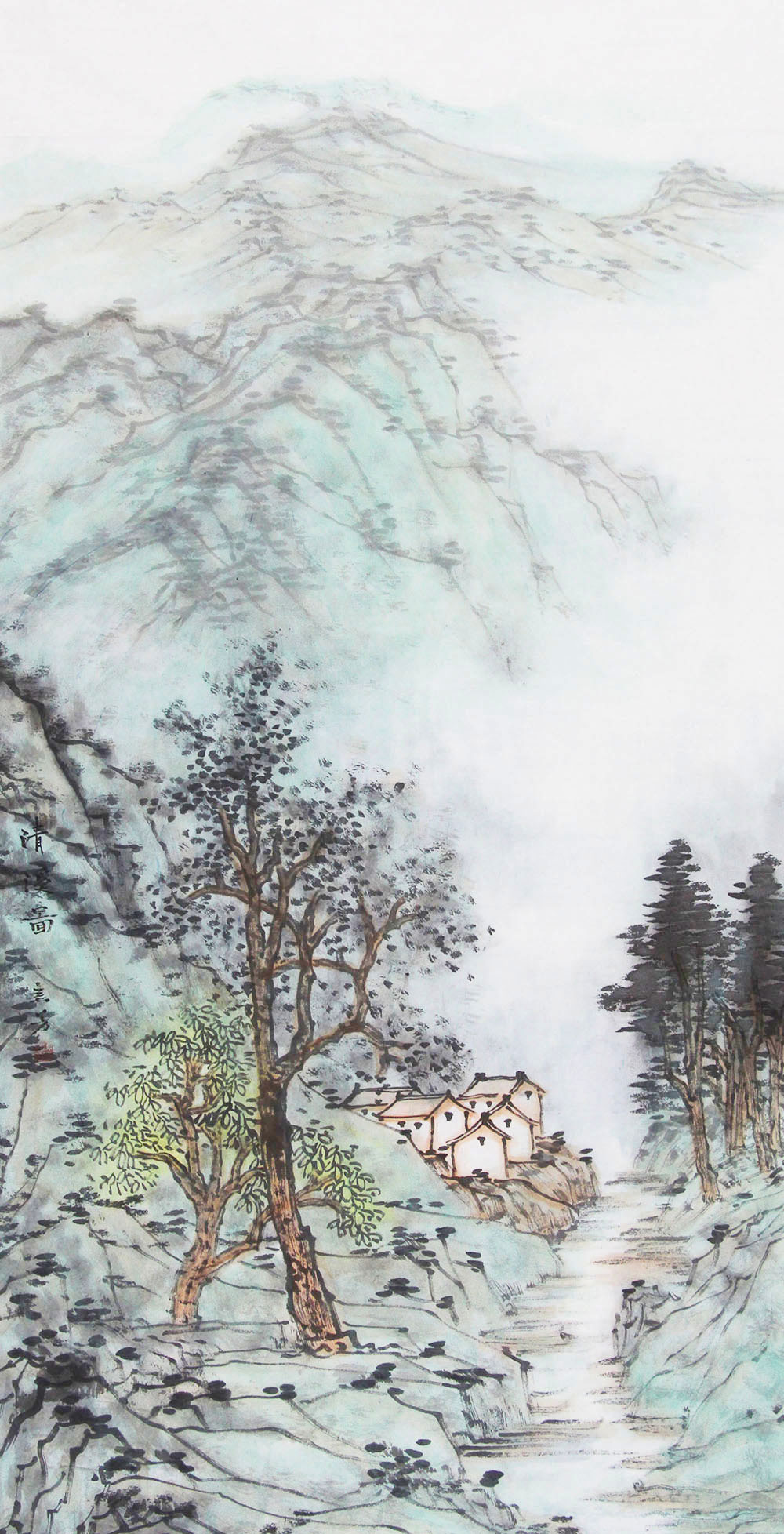 博宝·资讯 | 陈春芳国画山水作品赏析:湖山帆影,景色宜人