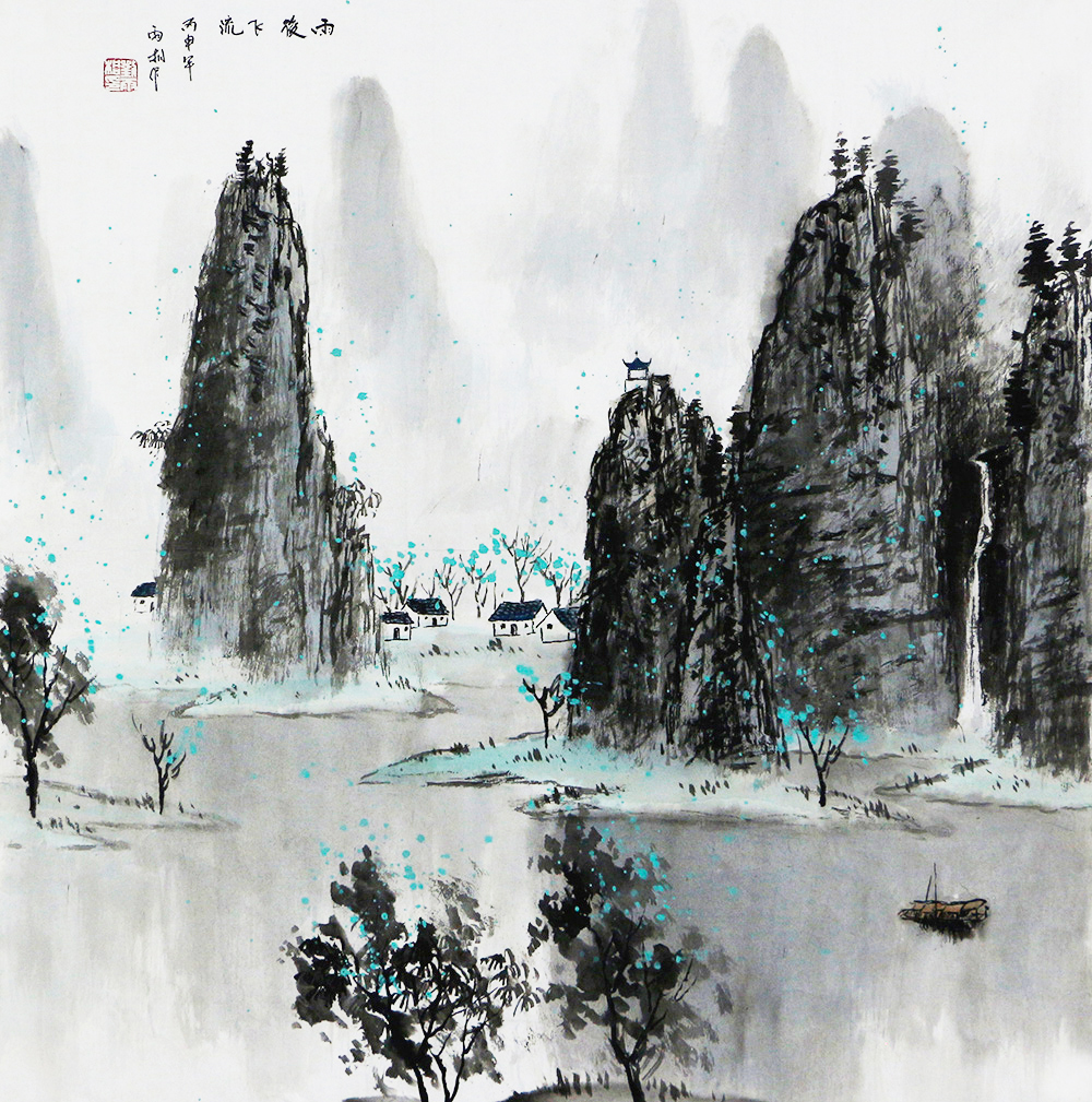 博宝·资讯 | 刘雨桐国画山水作品赏析:画面特别清新典雅,让人似有一