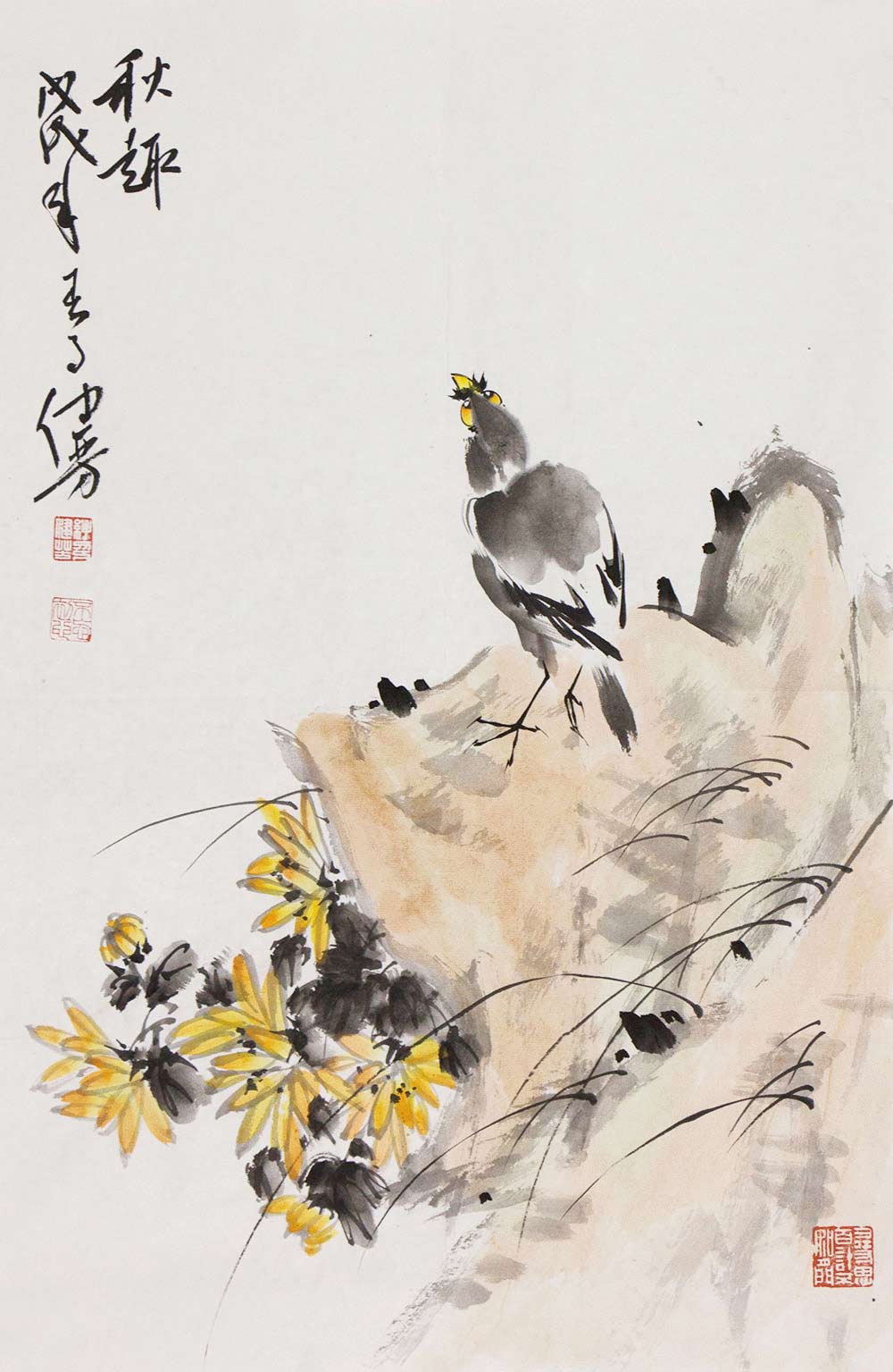 博宝·资讯 | 孙键芳国画花鸟作品赏析:墨色氤氲,情浓意幽