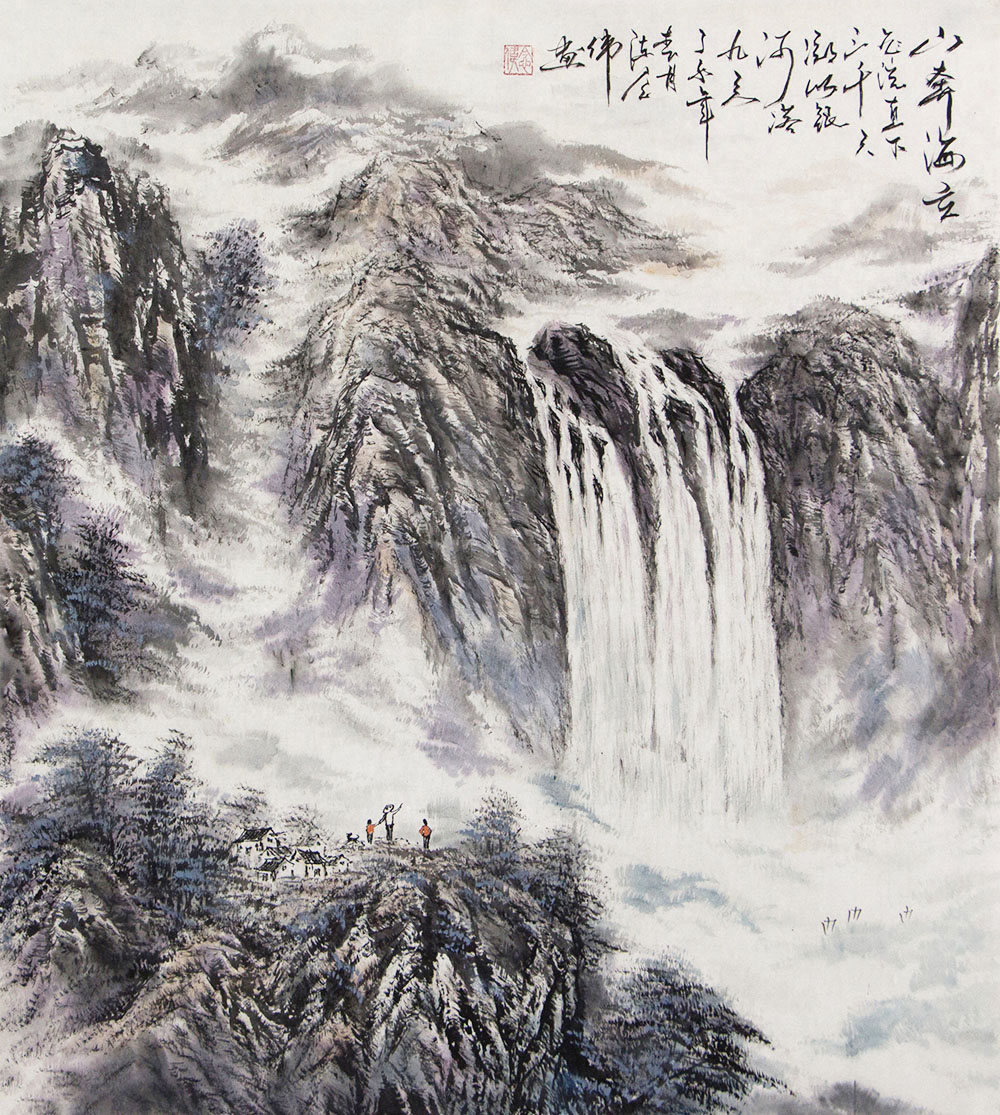 博宝资讯陈念伟国画山水作品赏析斑斓山水诗意空间极为震撼