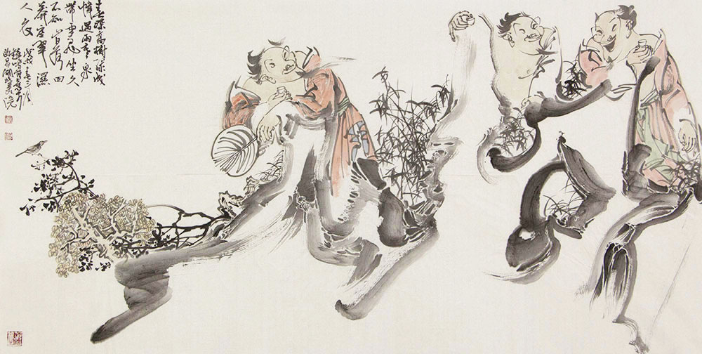 博宝·资讯 | 钟鸣国画人物作品赏析:个性鲜明且富有禅意