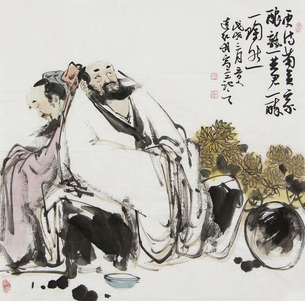 连红武国画人物作品赏析 | 人物形神兼备,笔法洒脱飘逸【博宝·资讯】