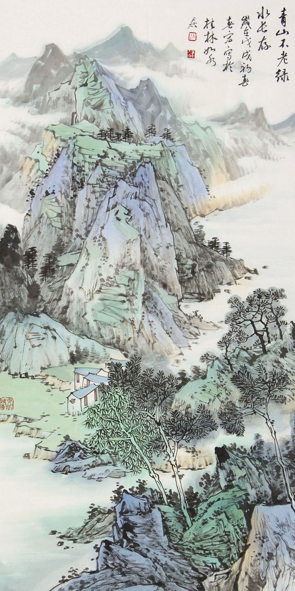 博宝·资讯 | 梁春宏国画山水作品赏析:淡雅温馨,至静至美