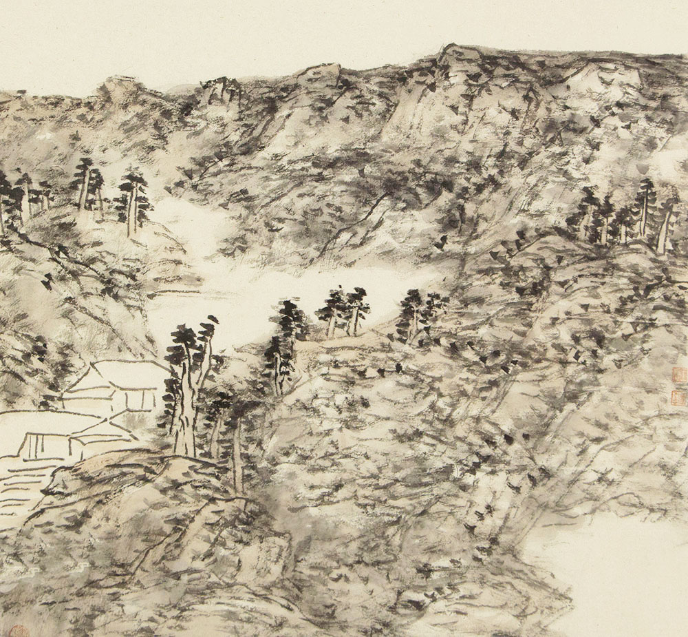 王静山水画作品赏析质朴生动的山水风光生命的张力跃然纸上博宝资讯