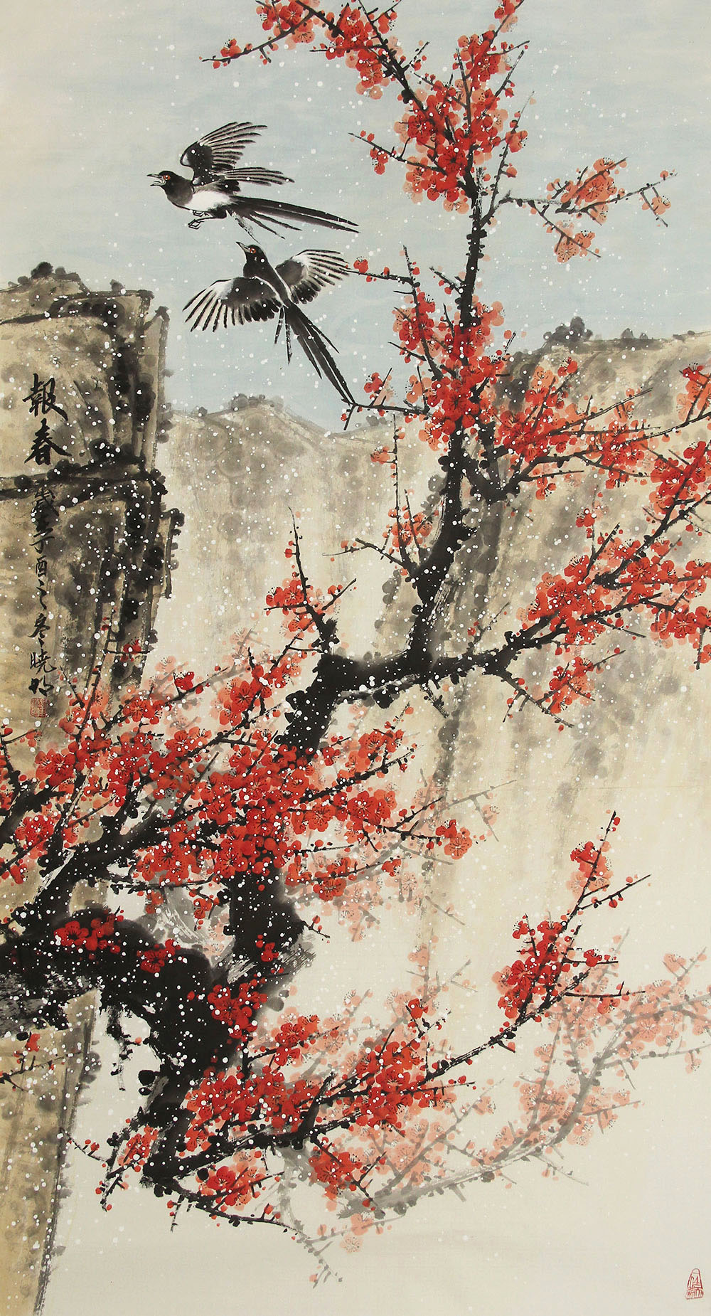 博宝·资讯 | 刘晓明国画花鸟作品赏析:形象逼真,渲染生动,赋予花鸟