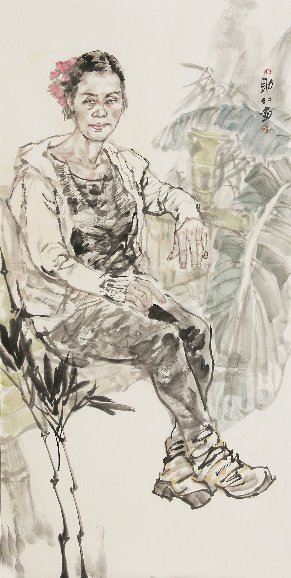 博宝·资讯 | 田助仁国画人物作品赏析:朴实自然更具笔墨韵味